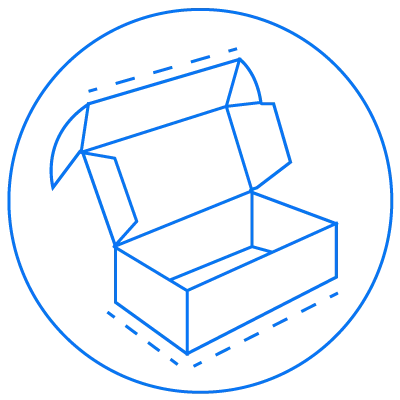 Plano de caja autoarmable